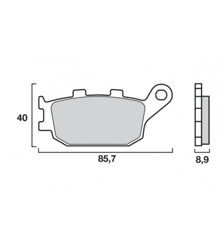 Plaquettes frein arriere Yamaha YZF-R6 06-  | Brembo SP