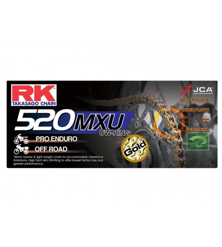 Chaîne de transmission Racing 600SSP | RK 520 MXU GOLD