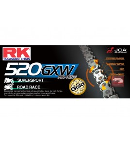 Chaîne de transmission Racing RK 520 GXW GOLD