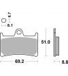 Plaquettes moto racing SBS 634DC Yamaha YZF-R1/R6 | CARBONE