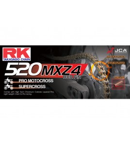 Chaîne de transmission Racing RK 520 MXZ4 | 125, 350 et 400cc