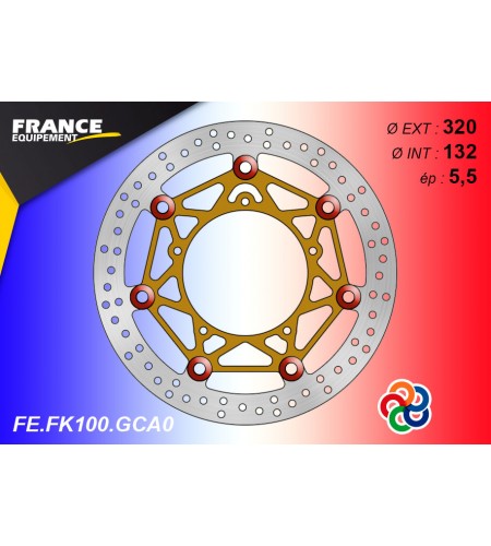 Disque de frein avant racing Yamaha YZF-R1 / R6 | France Equipement FK100
