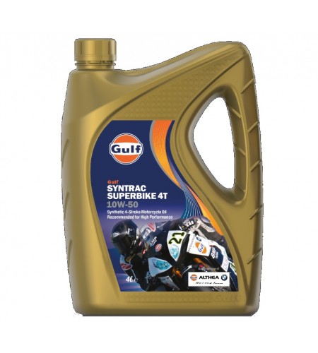 Huile moteur Gulf Syntrac 4T Superbike 10W50 4L