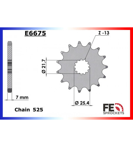 Pignon acier 525 Kawasaki ZX10R 11-22' | France Equipement