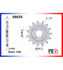 Pignon acier 520 Kawasaki ZX10R 11-22' | France Equipement