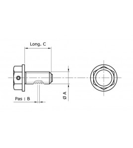 Bouchon de vidange aimanté percé Yamaha YZF-R1 / YZF-R6 | ⌀14X1,5X13,5