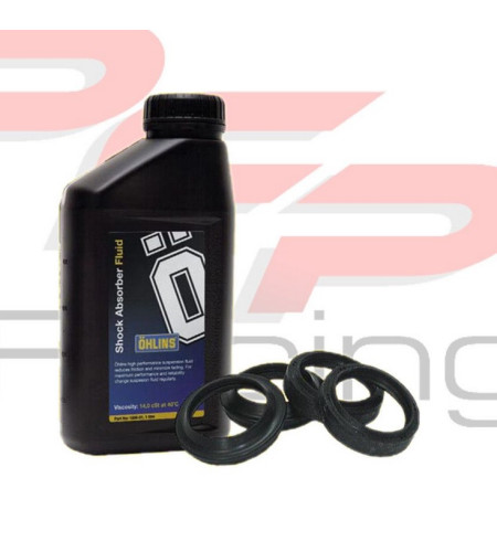 Pack maintenance & entretien fourche ⌀43 ( joints spi, caches poussière, 1L huile ) | Ohlins