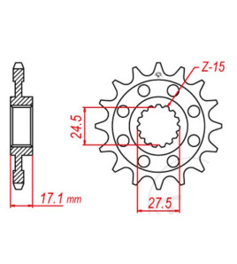 Pignon acier 525 DUCATI Panigale V4 tous modèles