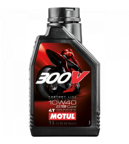 Huile moteur Motul 300V Ester core 4T 10W40 Factory line road racing 1L