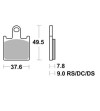 Plaquettes racing SBS 838DC Kawasaki ZX6R depuis 2007 CARBONE