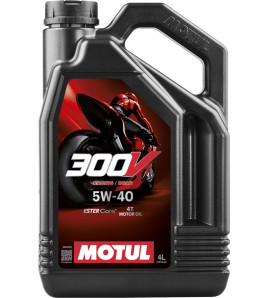 Huile moteur Motul 300V Ester core 4T 5W40 Factory line road racing 4L