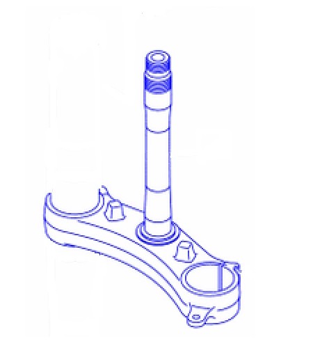 Te de fourche inférieur Yamaha YZF-R7 22-25' | Yamaha origine