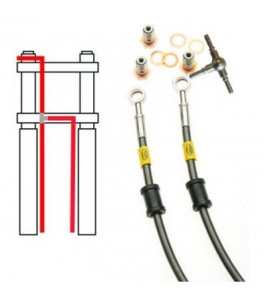 Kit durites en T aviation avant Yamaha R1 Race 2025- | HEL