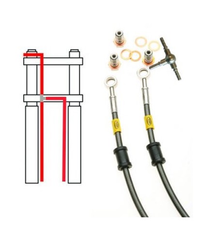 Kit durites en T aviation avant Yamaha R1 Race 2025- | HEL