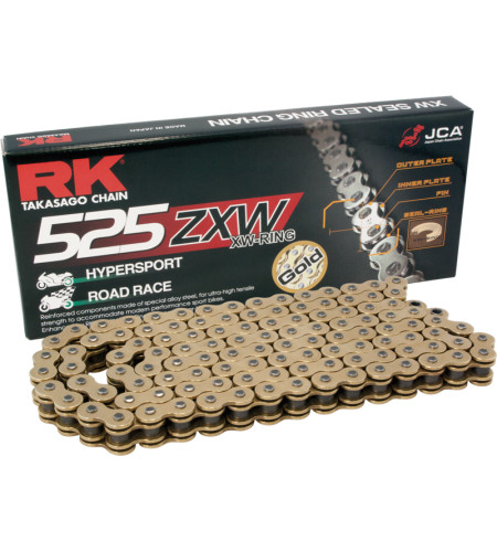 Chaîne de transmission GOLD Racing RK 520 ZXW | hyper robuste