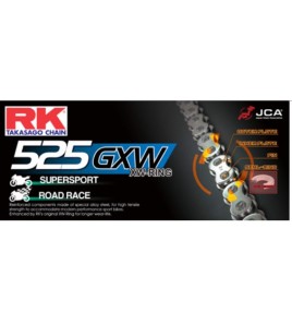 Chaîne de transmission Racing RK 525 GXW